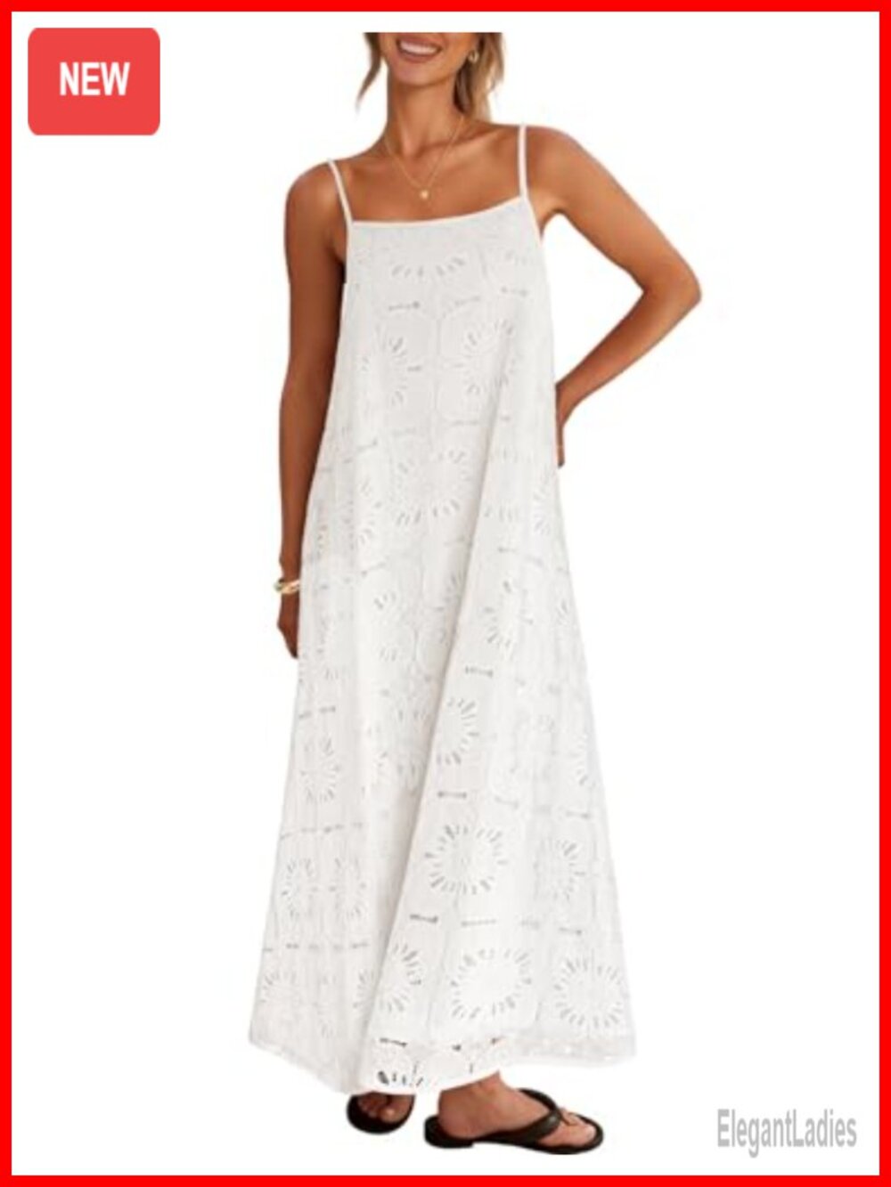 Women's Summer Maxi Dress Boho Spaghetti Strap Sundress